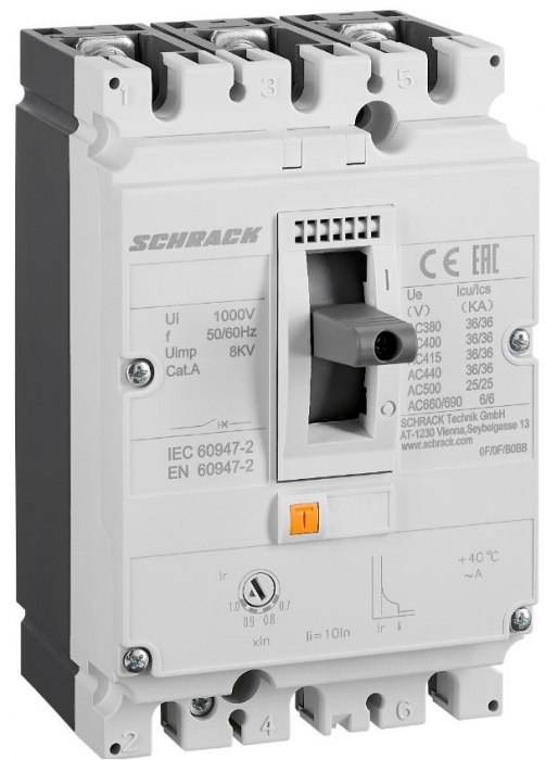 Intreruptoare automate compacte MX, marime 1, 3 poli, 36kA [1]