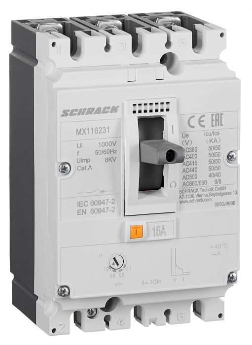 Intreruptoare automate compacte MX, marime 1, 3 poli, 50kA [1]