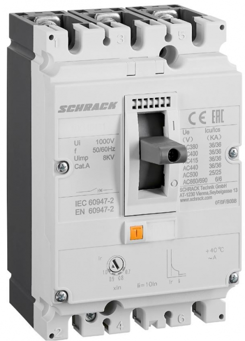 Intreruptoare automate compacte MX, marime 1, 3 poli, 50kA [1]