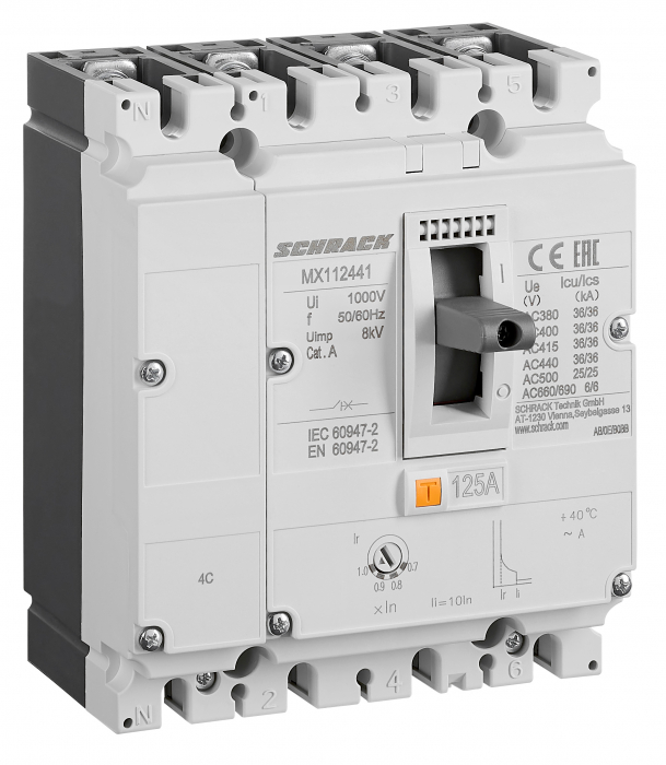Intreruptoare automate compacte MX, marime 1, 4 poli, 36kA [1]