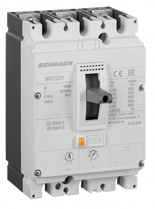 Intreruptoare automate compacte MX, marime 2, 3 poli, 50kA [1]
