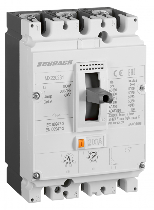 Intreruptoare automate compacte MX, marime 2, 3 poli, 50kA [1]