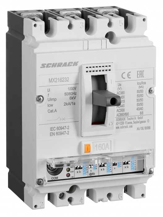 Intreruptoare automate compacte MX, marime 2, 3 poli, 50kA [1]