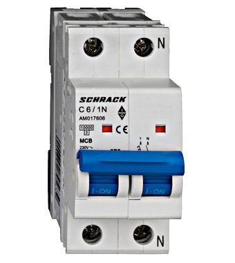 Intreruptor automat AMPARO 10kA, C 6A, 1+N [1]