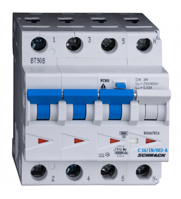 Intreruptor automat+diferential, B6/30mA, 6kA, tip AC, 1P+N [1]
