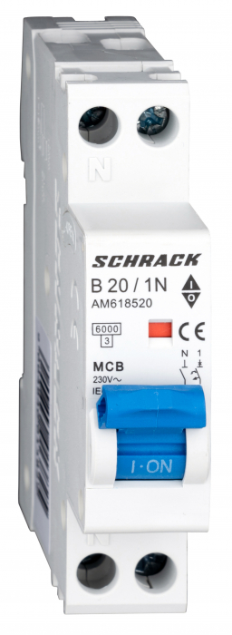 Intreruptor automat modular AMPARO, 6kA, B 25A, 1P+N, 1UH [1]