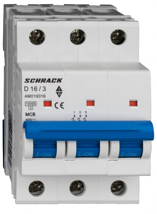 Intreruptor automat modular (MCB) AMPARO 10kA, D 20A, 3 poli [1]