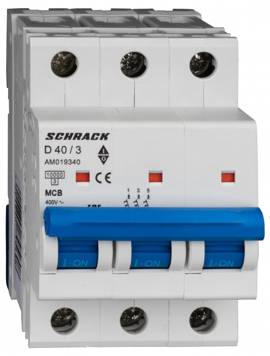 Intreruptor automat modular (MCB) AMPARO 10kA, D 50A, 3 poli [1]