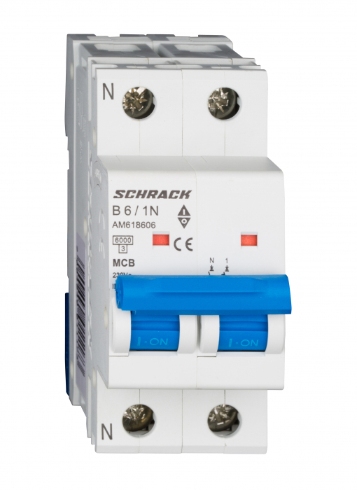 Intreruptor automat modular (MCB) AMPARO 6kA, B 10A, 1P+N [1]