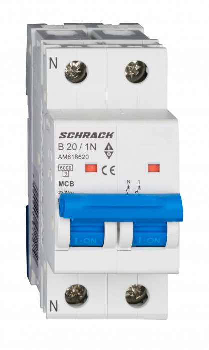 Intreruptor automat modular (MCB) AMPARO 6kA, B 25A, 1P+N [1]