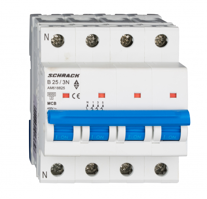 Intreruptor automat modular (MCB) AMPARO 6kA, B 32A, 3P+N [1]