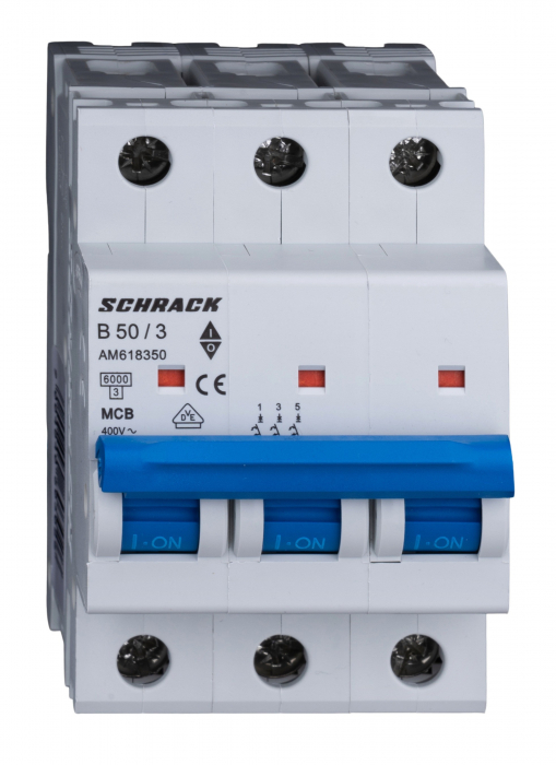 Intreruptor automat modular (MCB) AMPARO 6kA, B 63A, 3-poli [1]