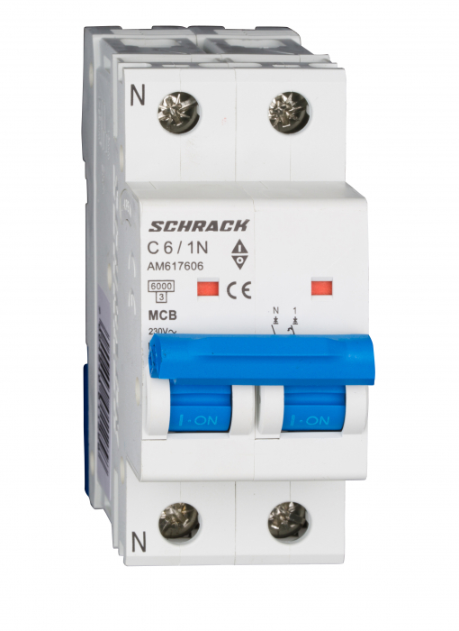 Intreruptor automat modular (MCB) AMPARO 6kA, C 10A, 1P+N [1]