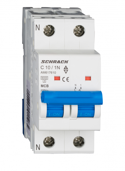 Intreruptor automat modular (MCB) AMPARO 6kA, C 13A, 1P+N [1]