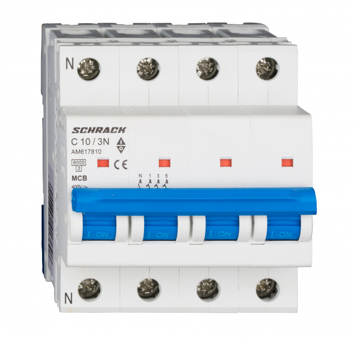 Intreruptor automat modular (MCB) AMPARO 6kA, C 13A, 3P+N [1]