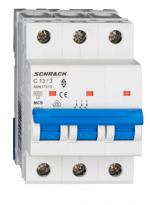 Intreruptor automat modular (MCB) AMPARO 6kA, C 16A, 3-poli [1]