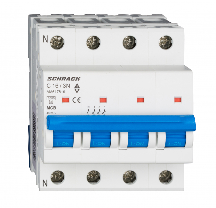 Intreruptor automat modular (MCB) AMPARO 6kA, C 20A, 3P+N [1]
