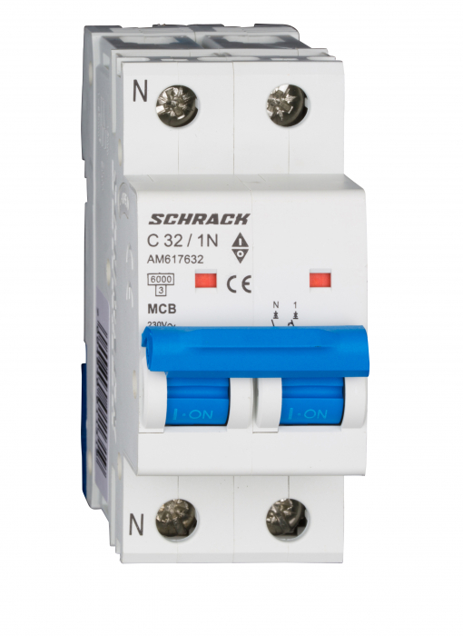 Intreruptor automat modular (MCB) AMPARO 6kA, C 40A, 1P+N [1]