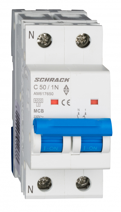 Intreruptor automat modular (MCB) AMPARO 6kA, C 63A, 1P+N [1]