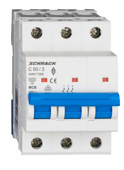 Intreruptor automat modular (MCB) AMPARO 6kA, C 63A, 3-poli [1]