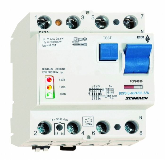 Intreruptor dif.PRIORI 80A, 4-poli, 300mA, vsf, S, tip A [1]