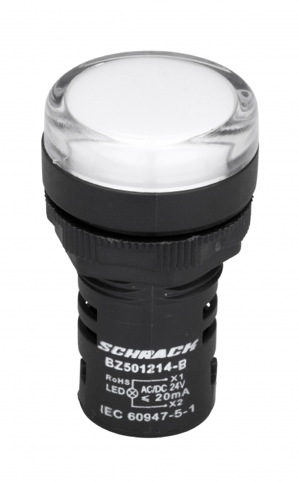 Lampa de semnalizare cu LED, monobloc, 230V-AC/DC, rosu [1]