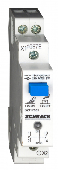 Lampa semnaliz. modulara cu 1 LED rosu/verde, 110-240V AC/DC [1]