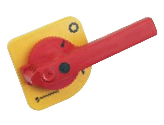 Maneta actionare usa rosu/galben, 120mm pt. VC3, VC4 [1]