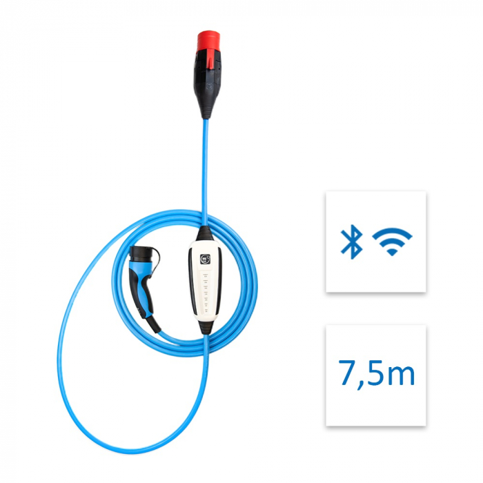 Mobile charger 7.5m, type 2, 22kW, wifi, bluetooth [1]