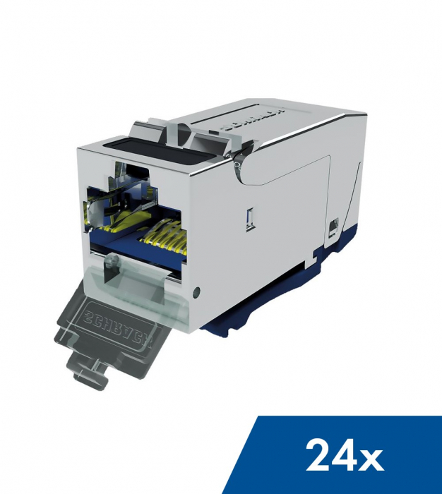 Modul S-JACK RJ45 ecranat, Cat.6a 10GB (SFB), 4PPoE 100W [1]