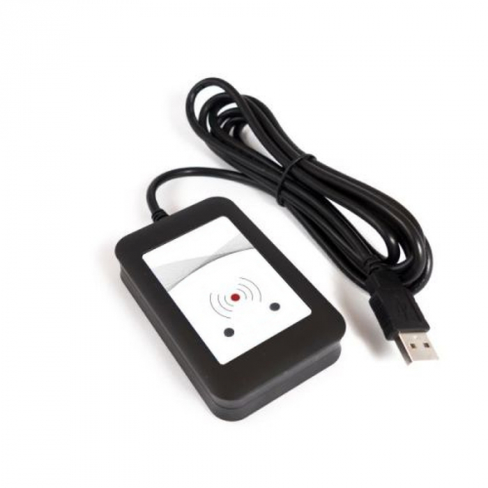 NFC Card Reader with USB cable for connection to a PC [1]
