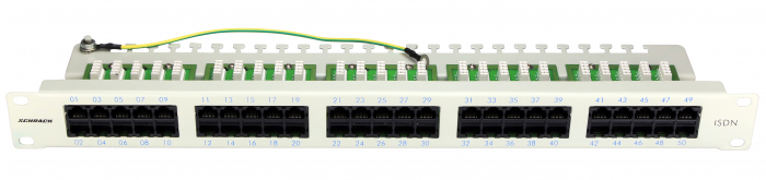 Patchpanel Cat.3 neecranat 50xRJ45U 8/4 RAL7035 [1]