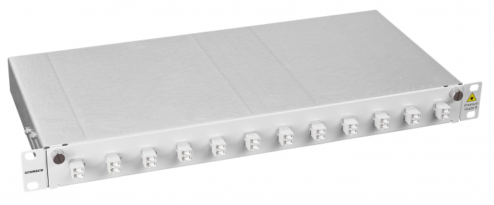 Patchpanel FO 19", 1UV, culisant, pentru 12 fibre, LC, MM [1]