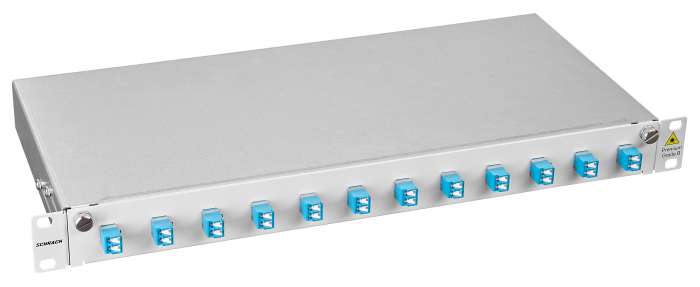 Patchpanel FO 19", 1UV, culisant, pentru 12 fibre, LC, SM [1]