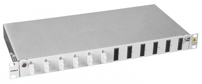 Patchpanel FO 19", 1UV, culisant, pentru 12 fibre, SC, MM [1]