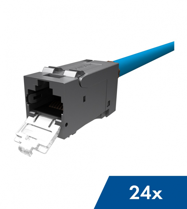 Set 24 modul RJ45 ecranat,ClasaEa 10GB PoE+,PERFORMANCE LINE [1]