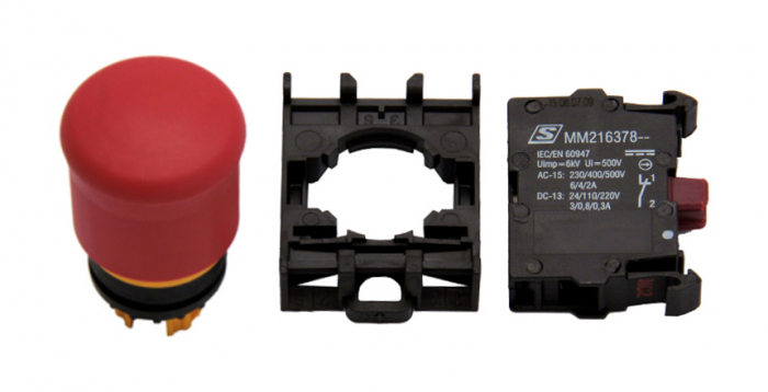 Set complet buton avarie cu un contact NI [1]