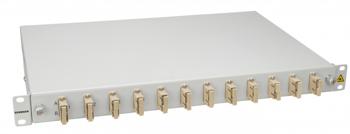 Splicebox, 12 fibre,SC,50/125µm OM2, culisant,19",1UV , ECO [1]