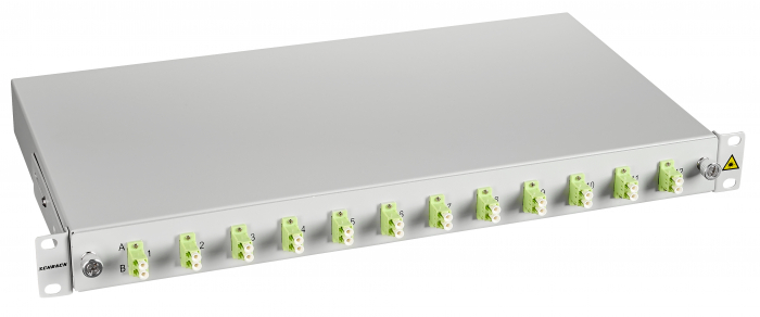 Splicebox, 24 fibre,LC,50/125?m OM5, culisant,19",1UV , ECO [1]