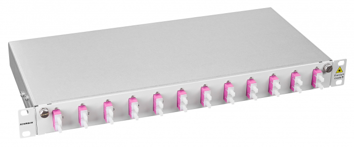 Splicebox, 24 fibre,SC,50/125µm OM4, culisant,19",1UV [1]