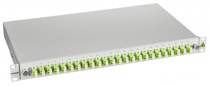 Splicebox, 48 fibre,LC,50/125?m OM5, culisant,19",1UV , ECO [1]
