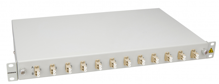 Splicebox, 8 fibre,LC,50/125µm OM2, culisant,19",1UV , ECO [1]
