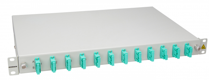Splicebox, 8 fibre,SC,50/125µm OM3, culisant,19",1UV , ECO [1]