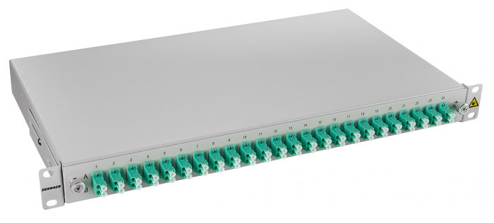 Splicebox FO, 48 Fibre, LC, 50/125µm OM3, 19", 1U, Class C [1]