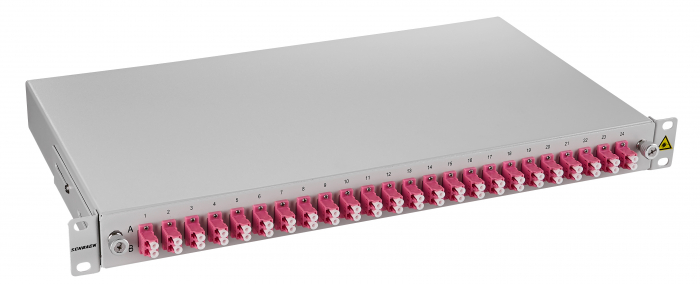 Splicebox FO, 48 Fibre, LC, 50/125µm OM4, 19", 1U, Class C [1]