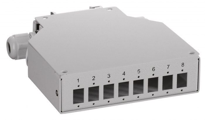 Splicebox FO pt sina DIN, gol, 6 LC-Duplex, RAL7035 [1]