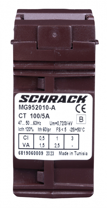 Transformator de curent 100/5A, D=21mm, clasa 0,5 [1]