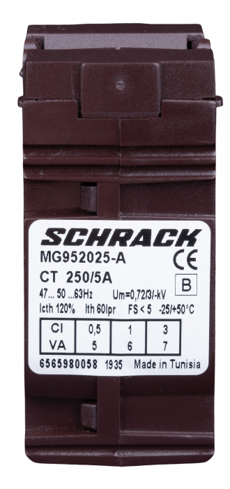 Transformator de curent 250/5A, D=21mm, clasa 0,5 [1]