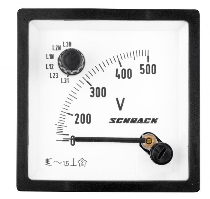 Voltmetru 72*72mm, 500V, AC+ comutator voltmetric [1]