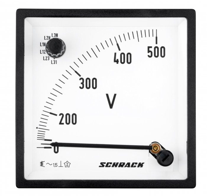 Voltmetru 96*96mm, 500V, AC+ comutator voltmetric [1]